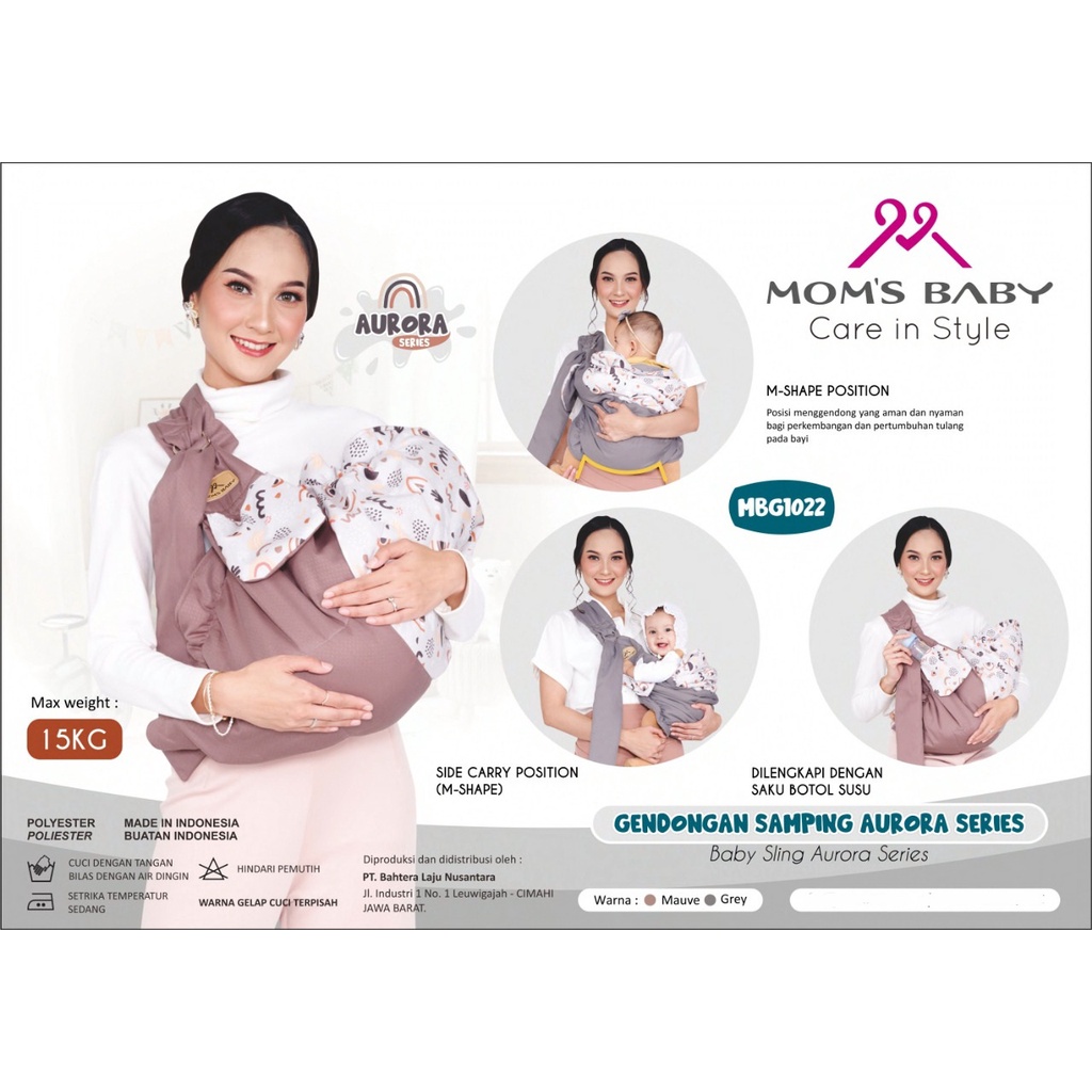 Mom's Baby Gendongan Bayi Samping (bisa u/ newborn) Aurora Series - MBG 1022