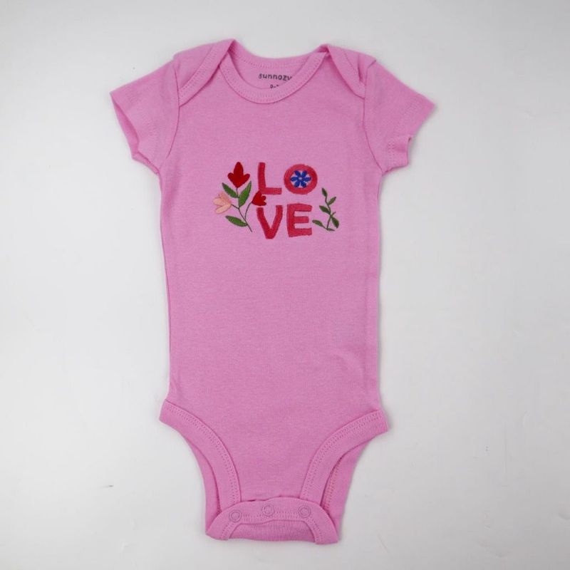 BABY K2 - Baby Bodysuit Isi 5 Pcs Motif Loves Bunga