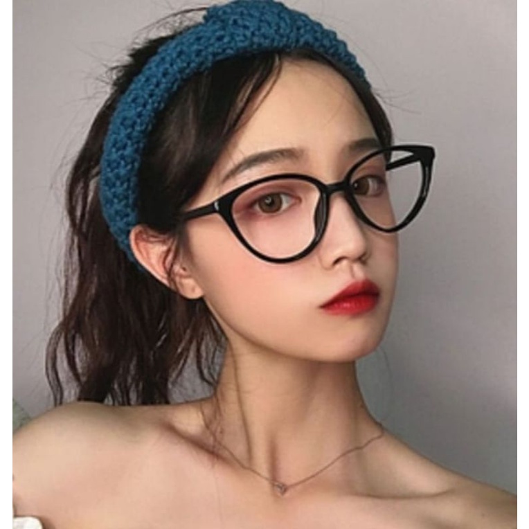 #MEDAN# AR02 KOREA STYLE KACAMATA ANTI RADIASI WANITA FASHION CAT EYE GLASSES