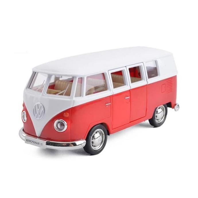 RMZ City Diecast VW Samba Transporter Skala 1:32 Freewheel