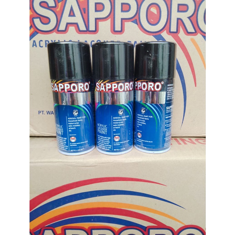 saporo acrylic lacquer paint pilok pilox cat spray sapporo 150ml saporo chrome chrom crom crome stainless 150ml