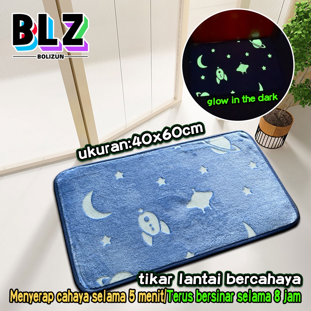 Bolizun Keset Kaki Empuk /karpet kamar tidur/ keset kaki murah/Glow in the Dark 40 x 60