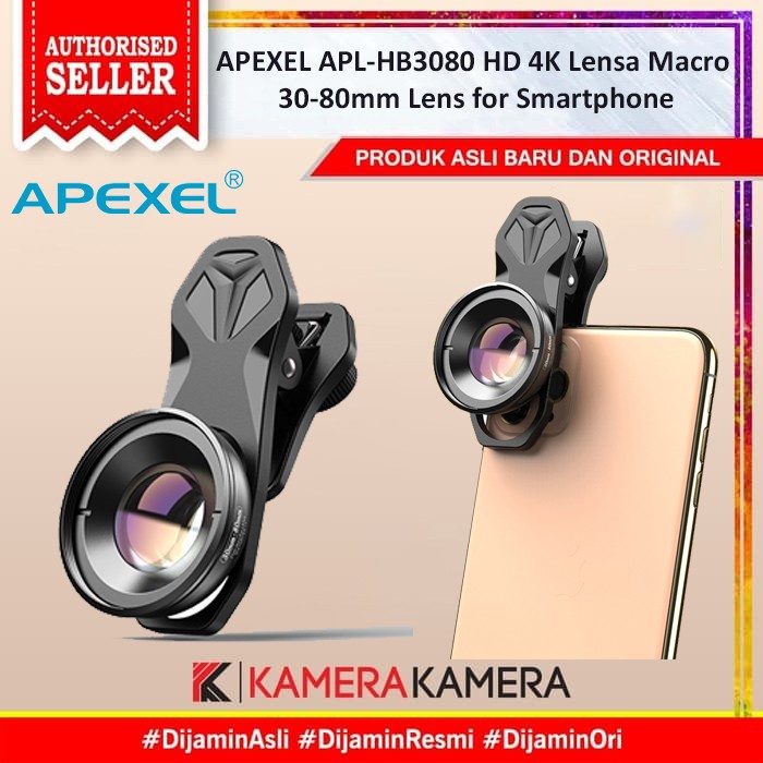 APEXEL APL-HB3080 HD 4K Lensa Macro 30-80mm Lens for Smartphone