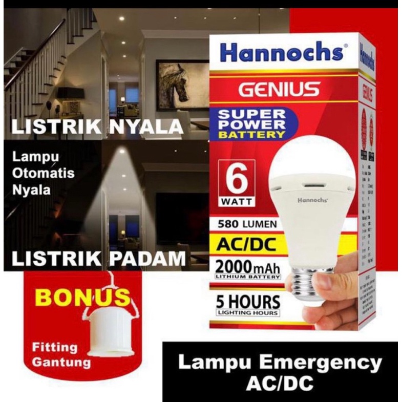Lampu Hannochs Genius Ac/Dc 6w