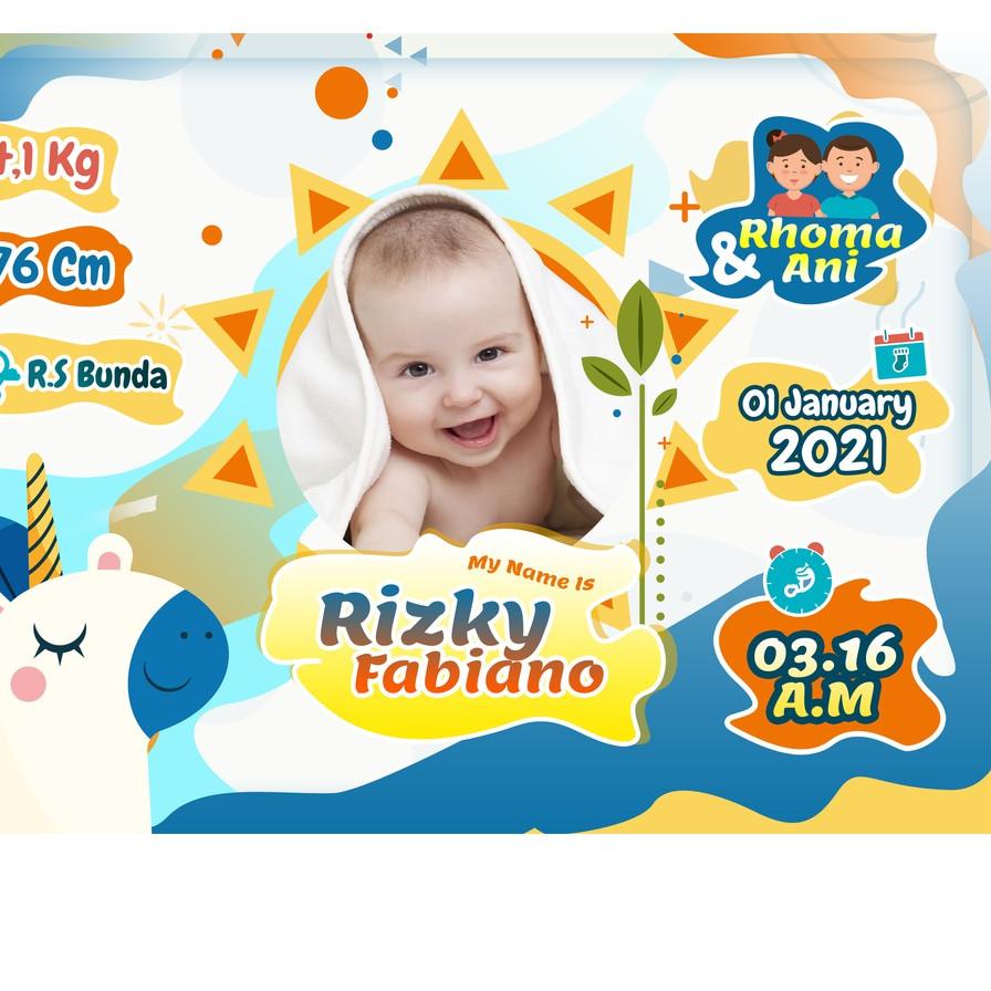 ㅜ Biodata bayi Bingkai biodata baby Frame biodata bayi Pajangan dinding anak ⇅