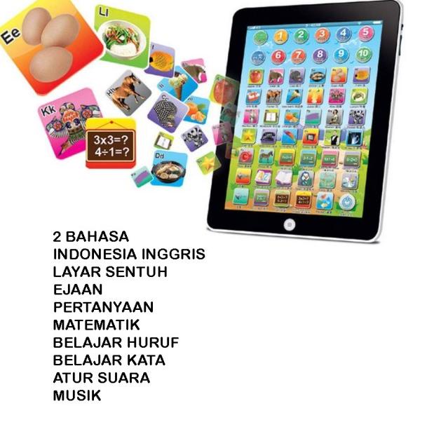 Tomindo Mainan Edukasi Anak Ipad Playpad 2 Bahasa Maenan Edukatif Anak