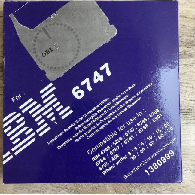 Pita mesin tik ORI utk IBM 6747 correctable typewriter ribbon