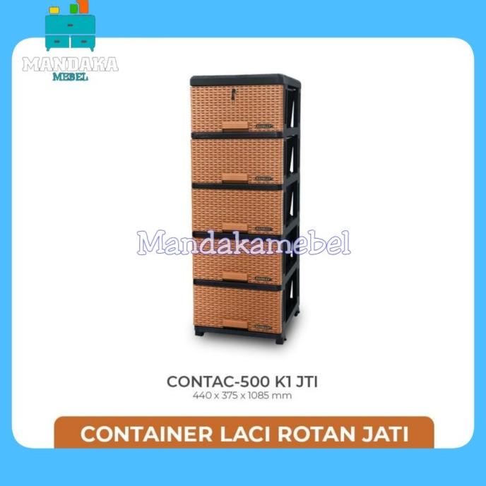 

Lemari plastik contac 400 dan 500 K 1 motif rotan jati stock ready