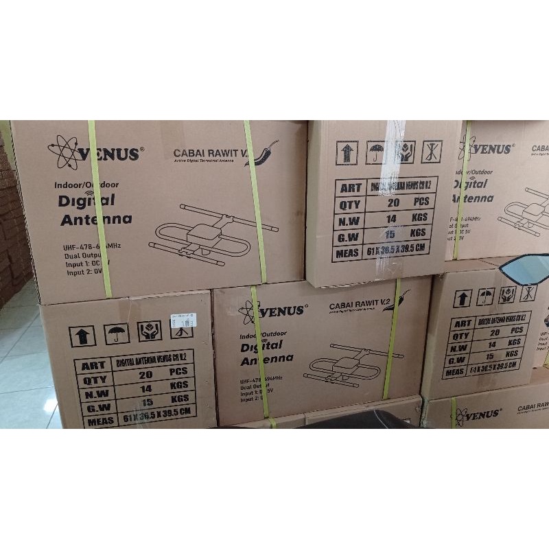 Paket Murah isi 20 Antena Venus Digital Cabai Rawit V2 Lengkap Kabel 10m Venus