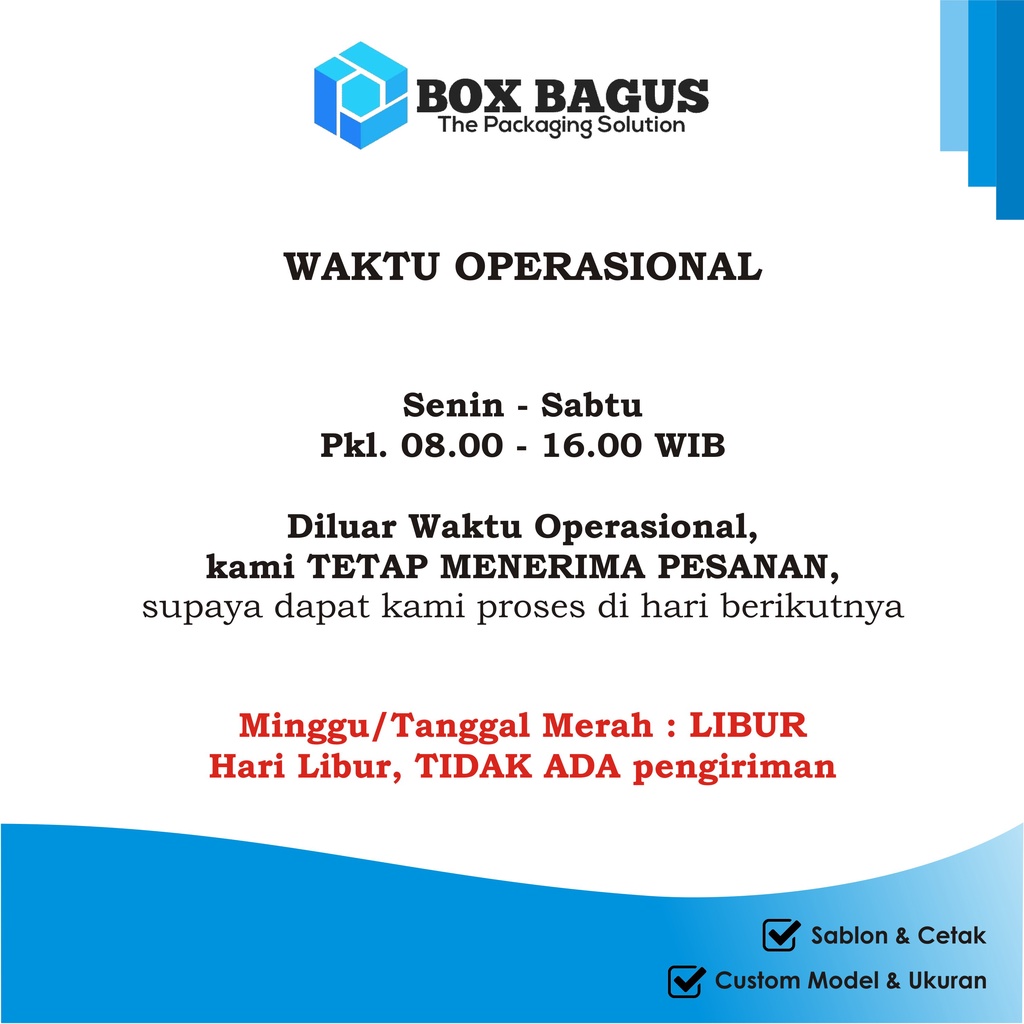 BOX DUS 20x20x7,5 DUPLEX 350 GSM - KOTAK HAMPERS MAKANAN NASI ROTI KUE SNACK