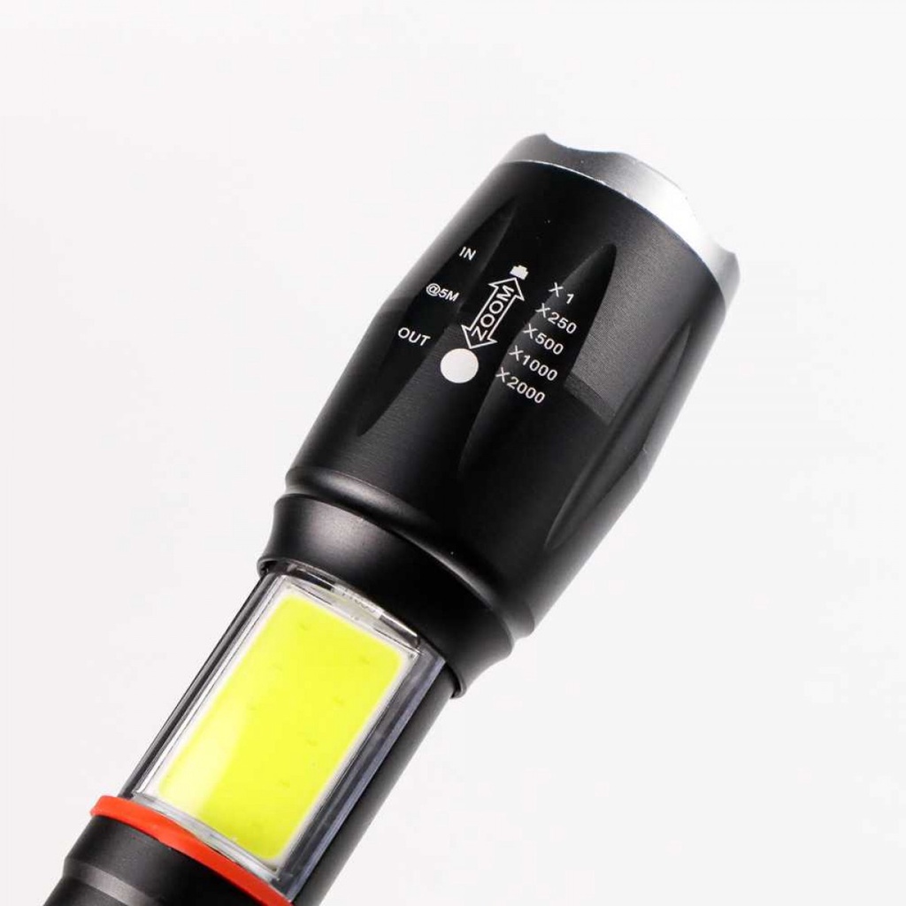 Senter LED Magnetik Torch Cree XM-L T6 8000 Lumens - E17 COB