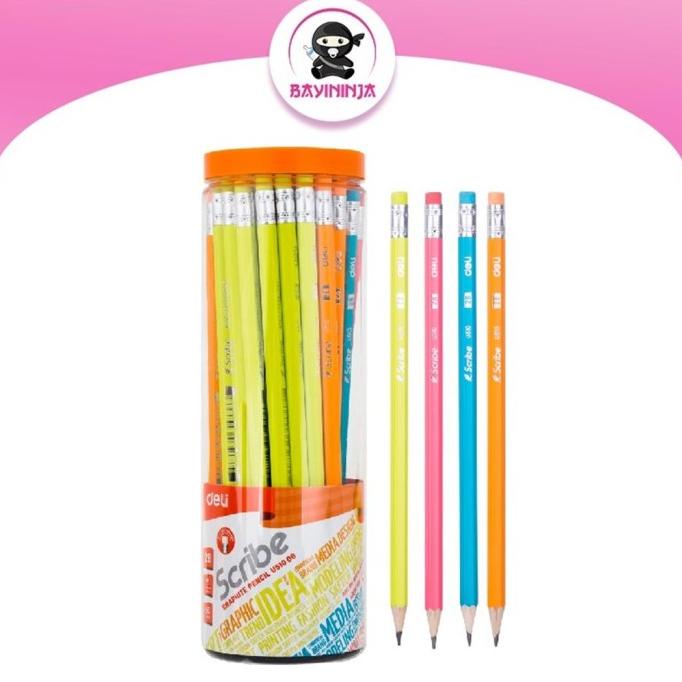 

TERLARIS DELI Scribe Graphite Pencil Pensil Kayu Multi Color 2B isi 50 pcs /ALAT TULIS AESTHETIC/ALAT TULIS SEKOLAH/ALAT TULIS SET/ALAT TULIS LENGKAP/ALAT TULIS ANAK/ALAT TULIS LUCU