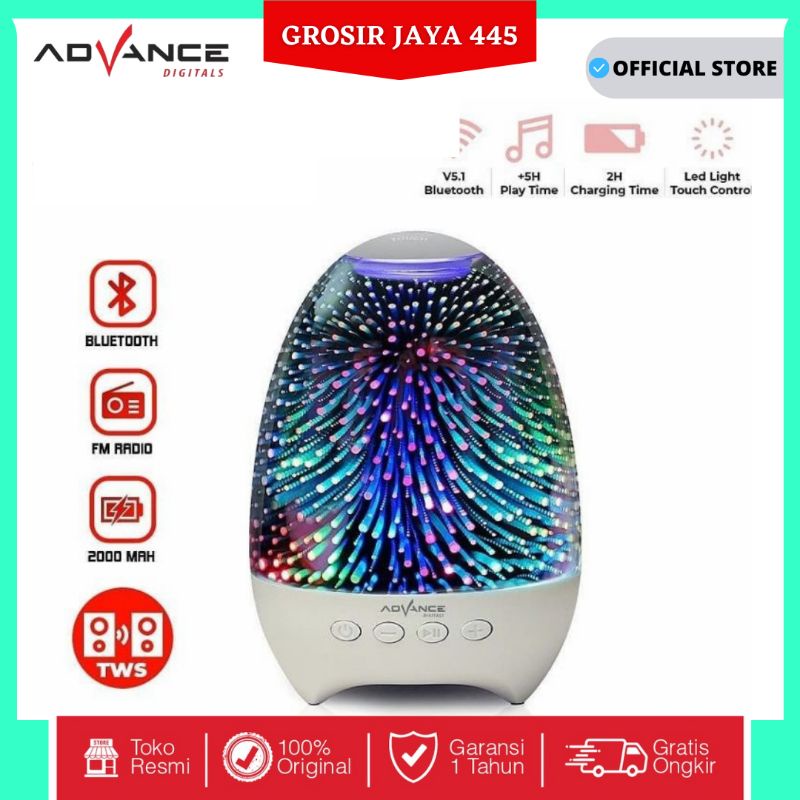 ADVANCE Pertable Speaker dgn Lampu Hias Touchscreen ADVANCE ALS 6802 / Lampu Sentuh Unik ADVANCE ALS 6802 Garansi Resmi