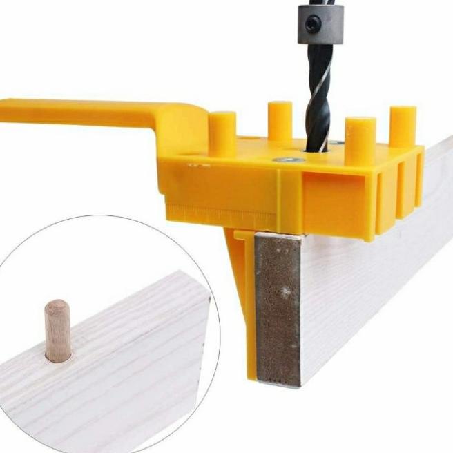Dowel jig + mata bor dowel, dowel kayu plus mata bor dowel