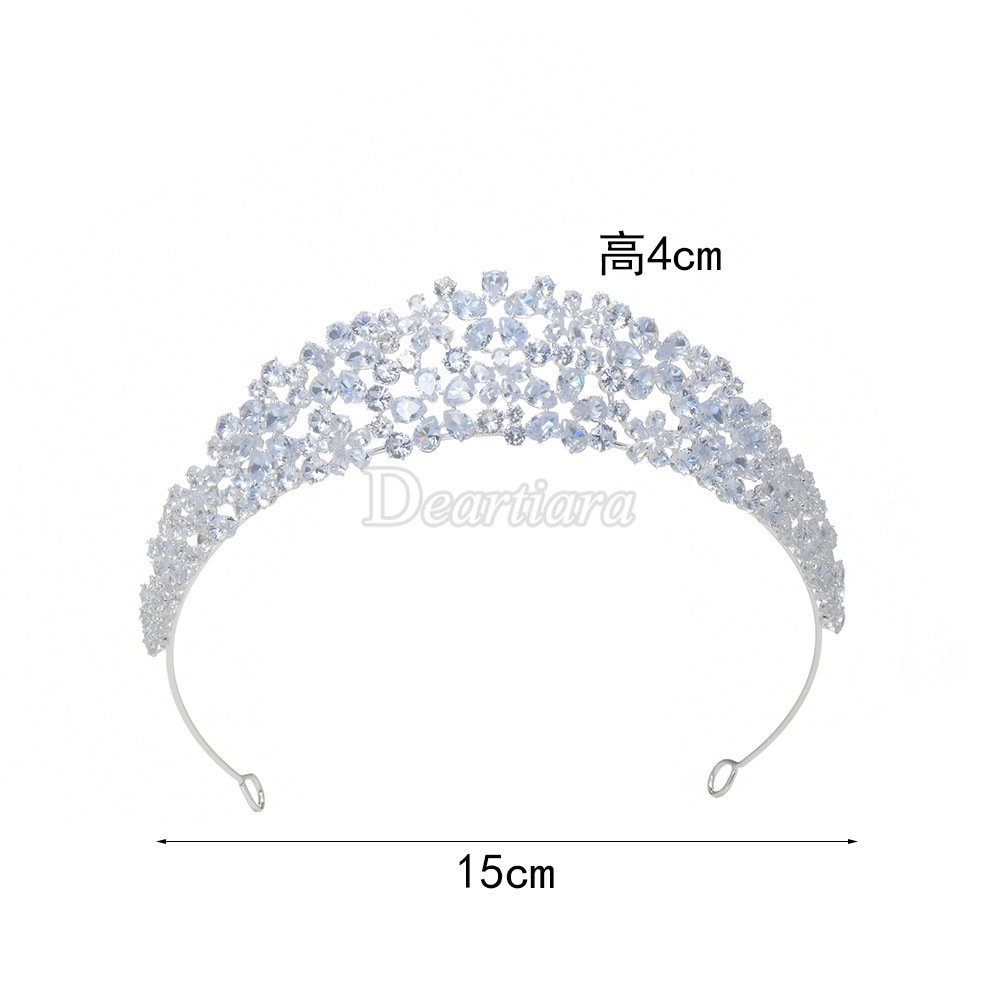 Mahkota Aksen Berlian Bahan Zirkon Untuk Aksesoris Gaun Pernikahan