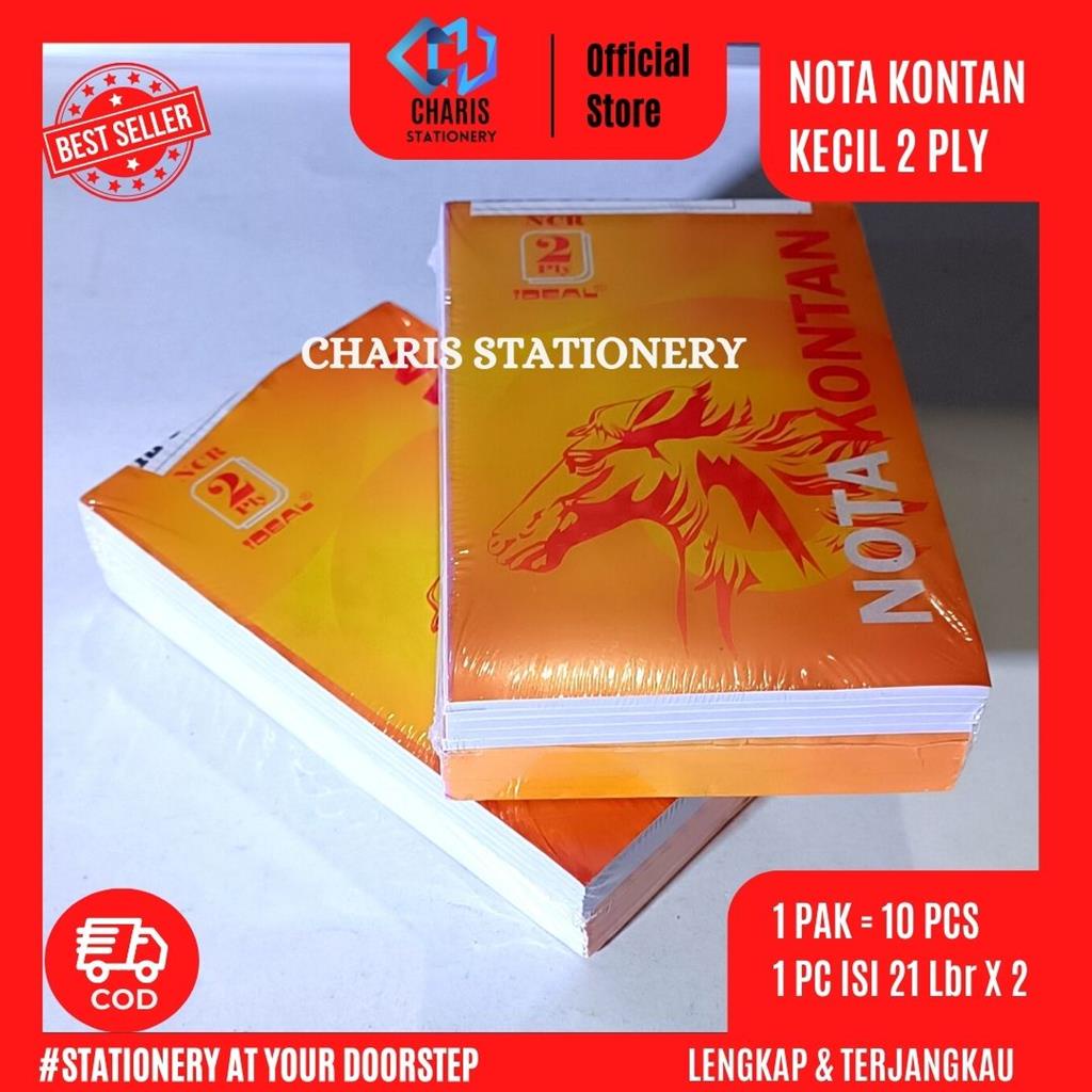 

CHARIS STATIONERY - Buku Nota Kontan Kecil IDEAL 2-ply 21 Lembar (10 Buku/Pak)