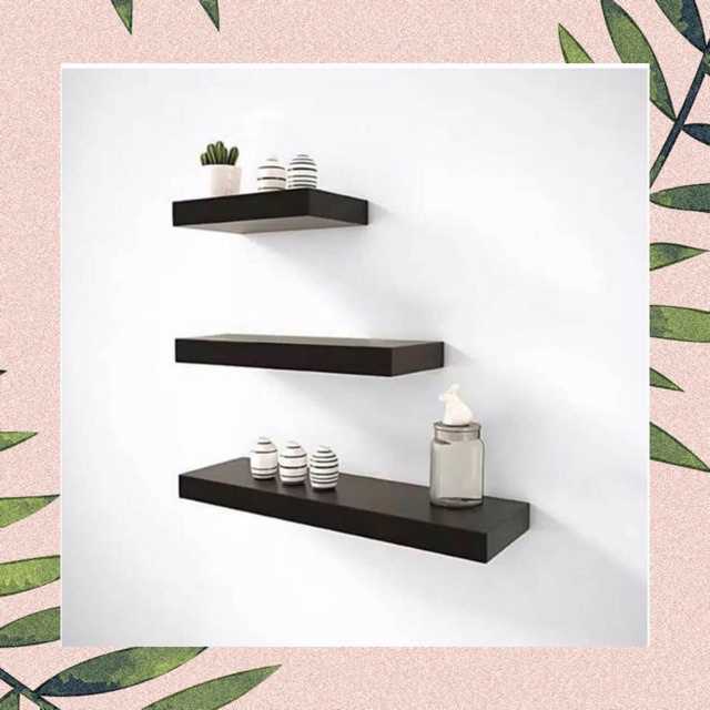 set rak dinding minimalis 3-4 pcs FLOATING SHELF