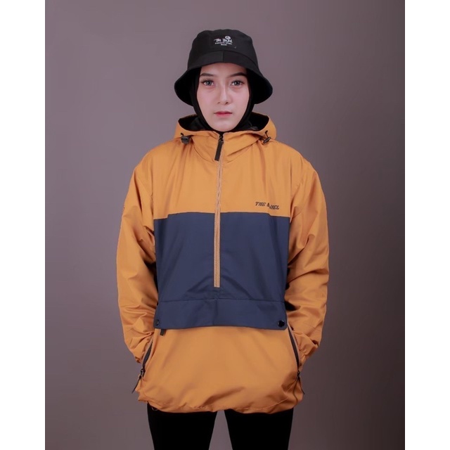 The Bojiel Daily - Orange Navy Jaket Cougle Jaket Parasut Jaket Pria Jaket Outdoor