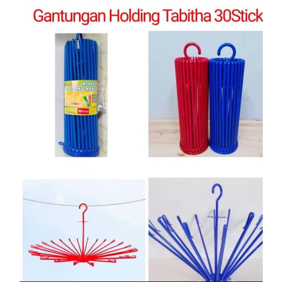 Folding Hanger  TABHITA Jemuran Baju Gantung Putar 20 Stick