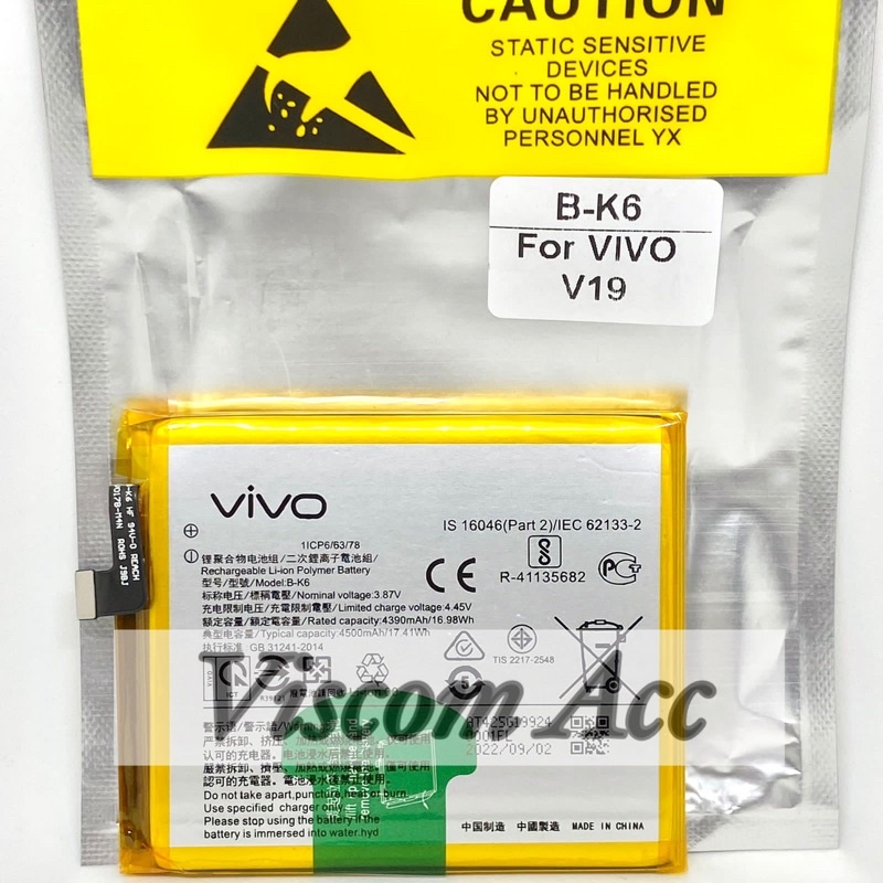 Baterai vivo v19 original B-K6