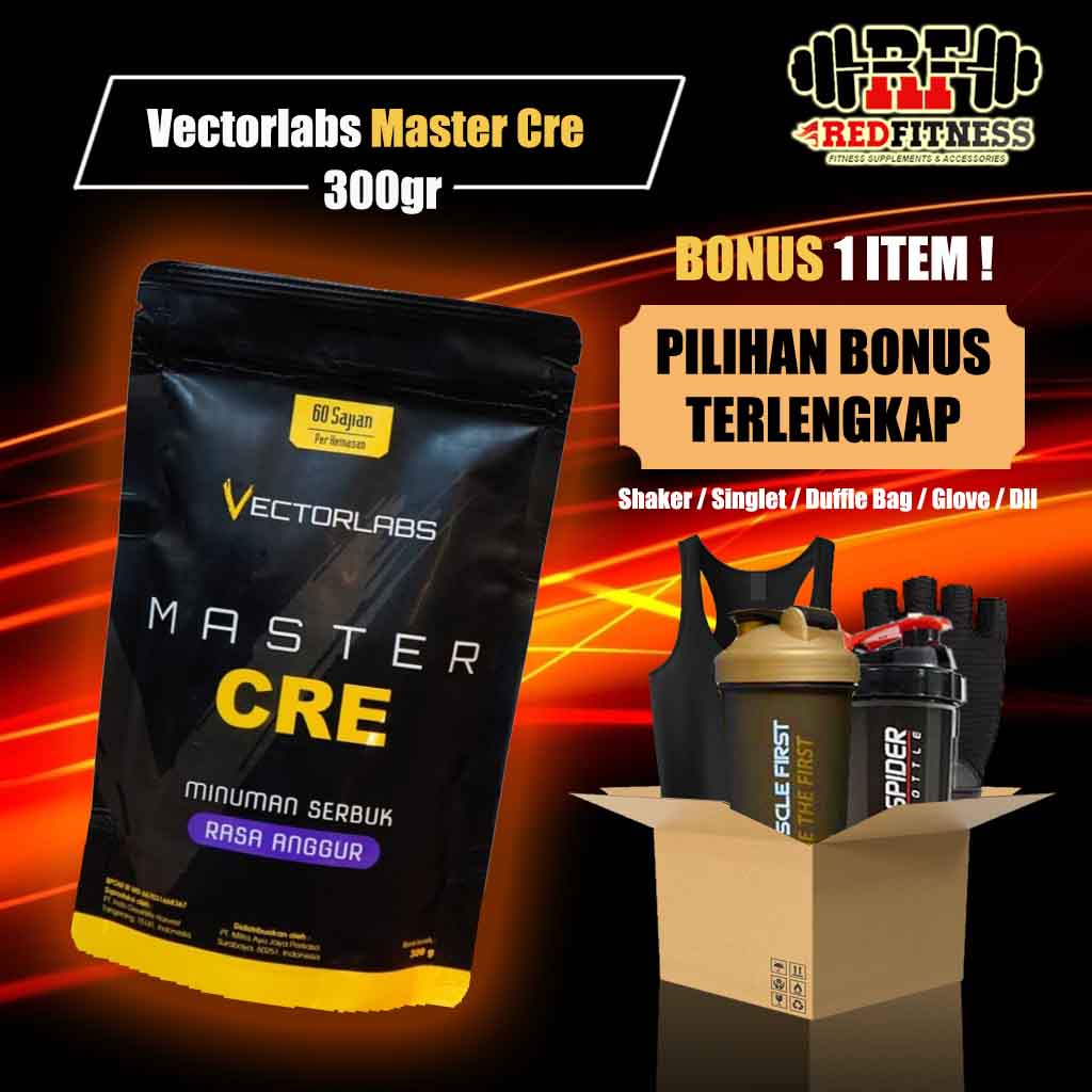 Vectorlabs MASTER CRE Creatine 300gr (60 SERVING) 300 gr GRAM HALAL BPOM