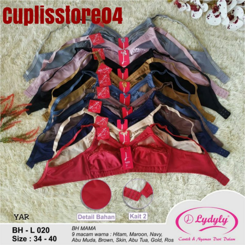 BH LYDYLY L020 //BRA LYDYLY L020 BRUKAT RENDA SETENGAH TRANSPARAN//BH TANPA BUSA TANPA KAWAT