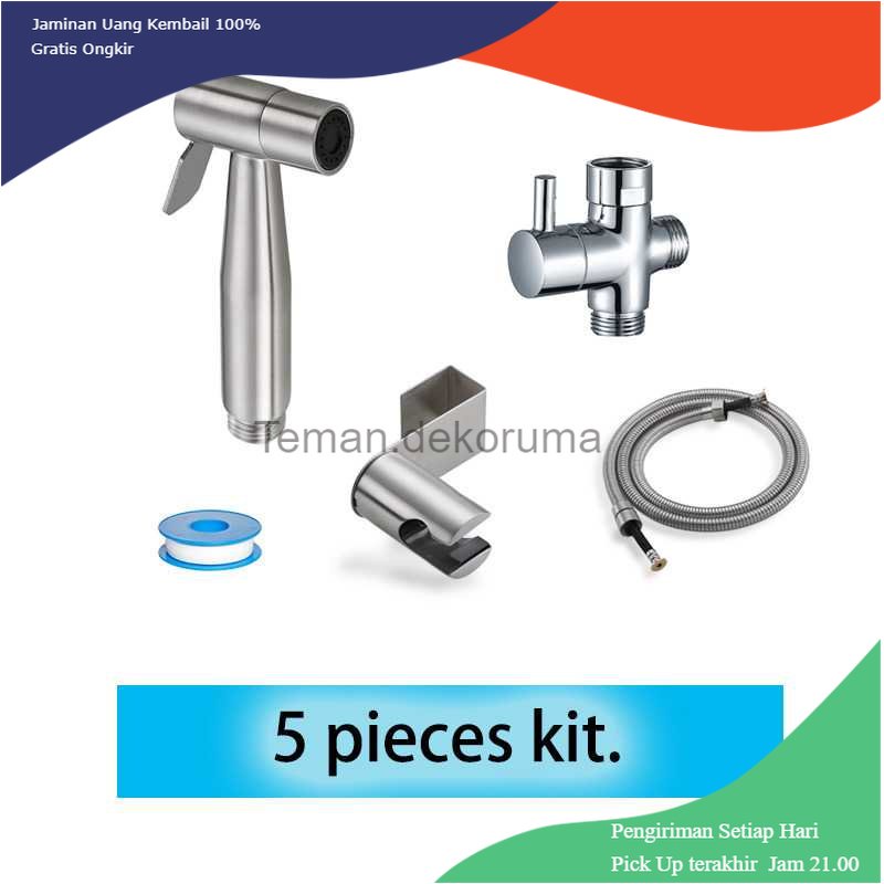 TD - PR MELLRAIN Kepala Shower Kloset Bidet Water Spray 5Set Hose - T103