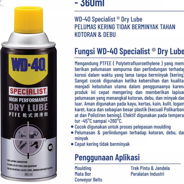 Pelumas Anti Karat WD 40 Dry Lube WD40 Melindungi Rantai Motor Sepeda