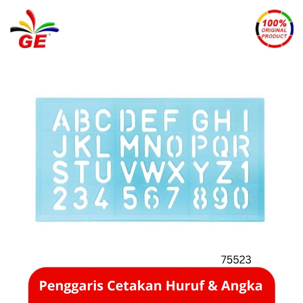 

GE - Penggaris Cetakan Huruf & Angka 75523