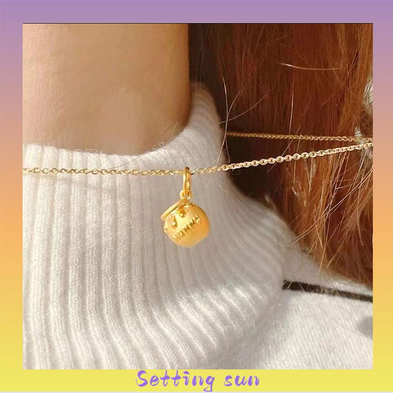 Kalung Winnie-the-Pooh Alloy Bahan Kartun Lucu Korea Gaya Aksesori Fashion TN