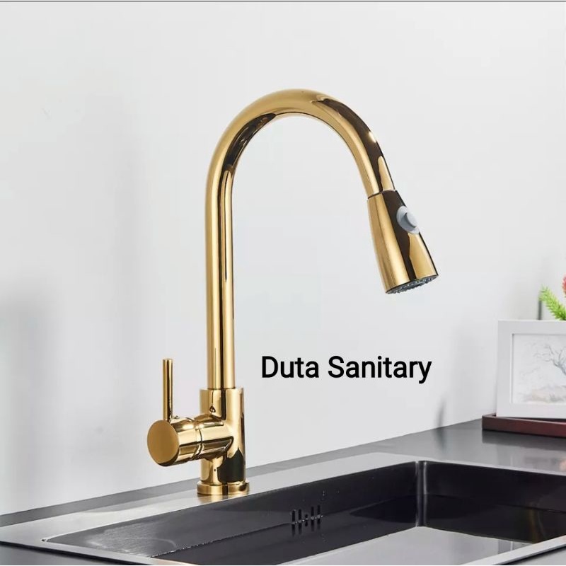 Kran Sink Gold Model Tarik/ Kran Sink Mixer Tarik Stainless Gold