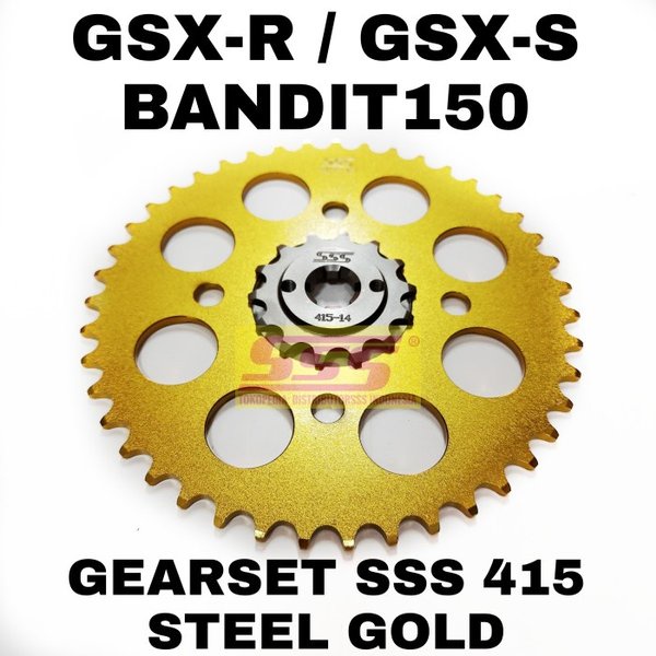GIRSET SSS 415 STEEL GOLD GSX-R GSX-S GSX150 BANDIT150 RANTAI GOLD SSS sparepartM