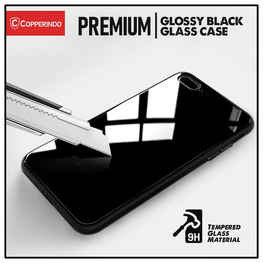 COPPER Realme 8i - Premium Glass Case | Glossy Black