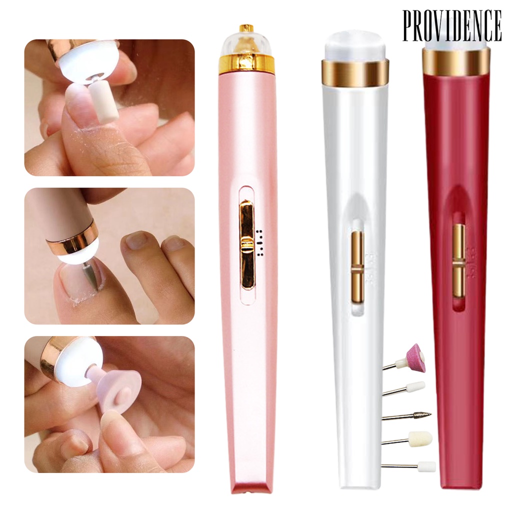 Providence Mesin Kikir Kuku Elektrik 5 in 1 Kecepatan Tinggi USB Rechargeable Hemat Tenaga