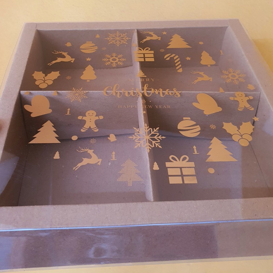 

(5pcs) box mika hampers lapis legit dus packaging bolu surabaya kotak bingkisan brownies box merry christmas