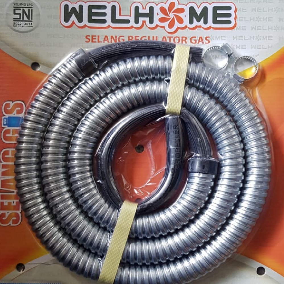 Selang Gas SCORE 1.8m Flexible LPG Regulator Kompor gas SNI Fleksibel Semua Merk Kompor Awet Bonus Cincin Gaz