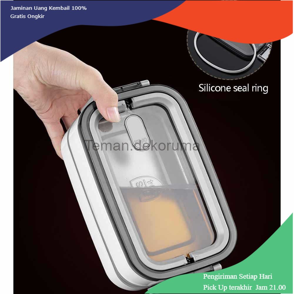 TD - PR TaffHOME Kotak Makan Bento Lunch Box Stainless Steel - J274