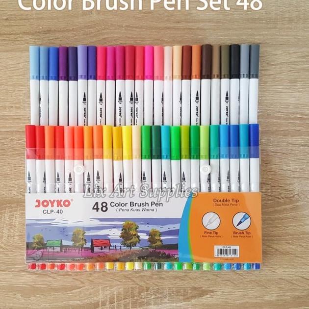 

Joyko Double Tip Brush Pen Set 48 Colors (CLP-40)