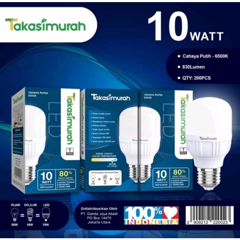 Lampu Led Kapsul 15w 10w 5w / TAKASIHMURAH / Murah Beneran / kualitas ok / Lampu Rumahan