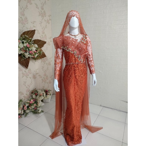 3in1 gaun pengantin premium crinolin