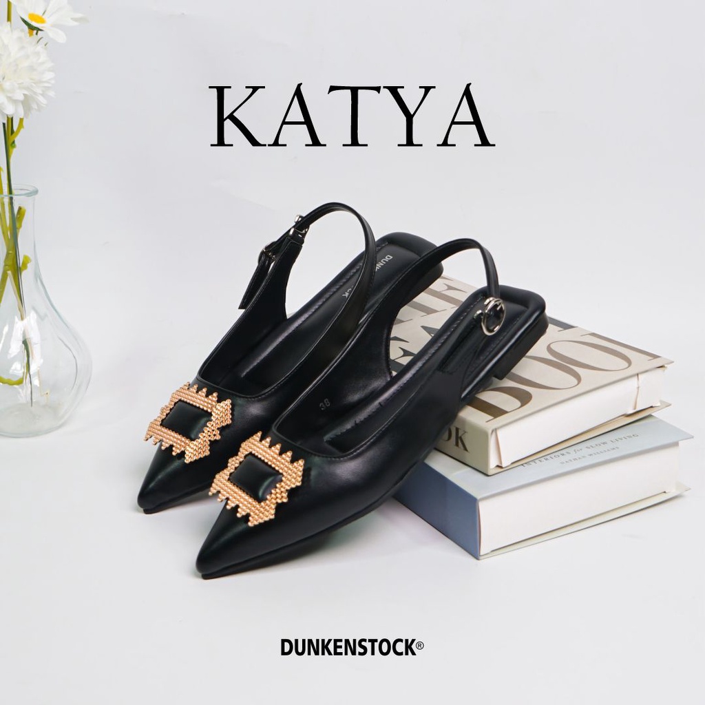 Dunkenstock KATYA Sepatu Flat Wanita Flatshoes slingback sepatu kerja teplek terbaru