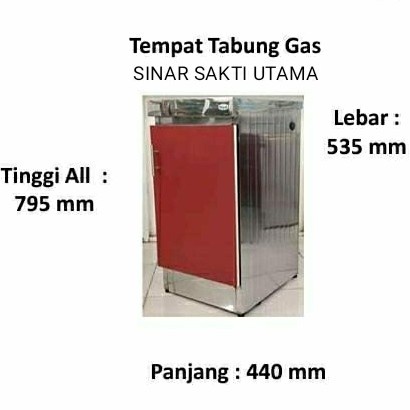 Kitchen Set Stainles Lemari Dapur Tempat Tabung Gas Royal 6 N Uk 44 Cm