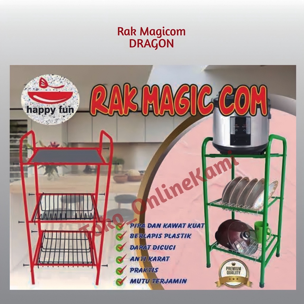 Rak magic com/Rak Piring Dan Magic Com/Rak Serbaguna/Rak /Rak Dapur/Rak Multifungsi