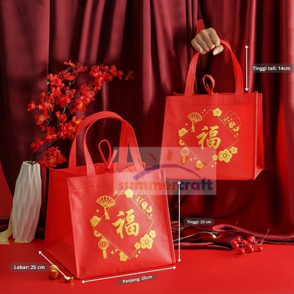 

Tas Furing Hampers | Goodie Bag Sincia Spunbond | Bingkisan Kue Lapis Cny | Sincia Tas