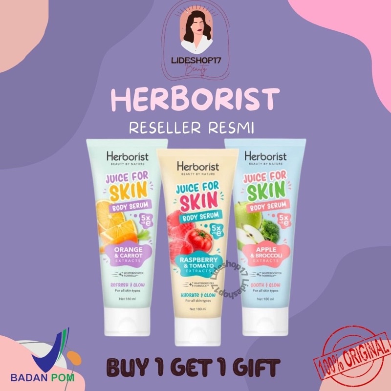 [READY STOCK] Herborist Juice For Skin Body Serum - 180ml | Body serum viral TikTok | body serum | body Lotion herboris | body serum herboris | herboris | herborist