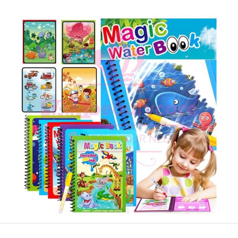 

BUKU MAGIC AJAIB/ MAGIC COLORING WATER BOOK FREE PENA SPIDOL