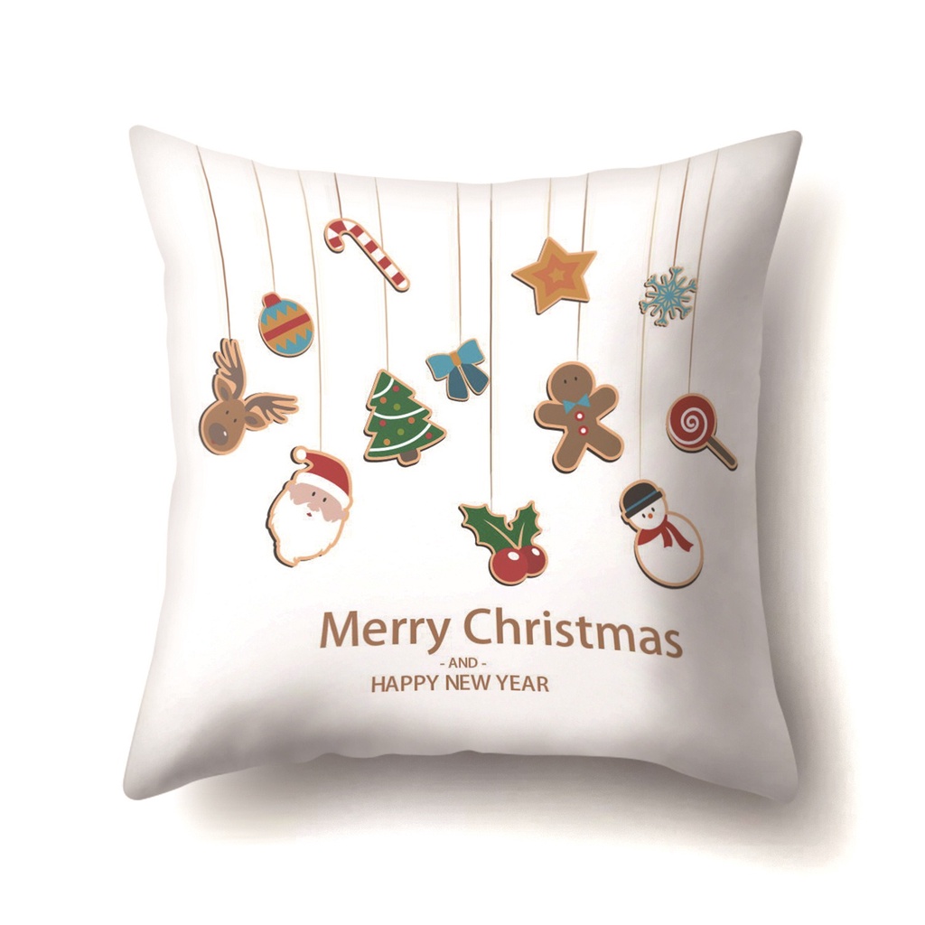 SARUNG BANTAL 02 Kursi SOFA NATAL  45 x 45cm Santa CHRISTMAS HOLIDAY Dekorasi Xmas Hiasan Pillow Case