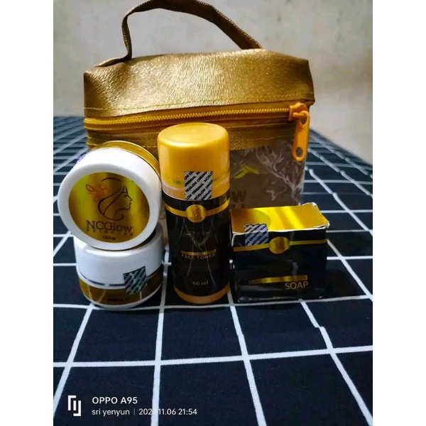 ❤️ ZILACOSMETIC ❤️ NC GLOW Paket wajah original 100% dan sudah BPOM facial wash toner Cream serum ak