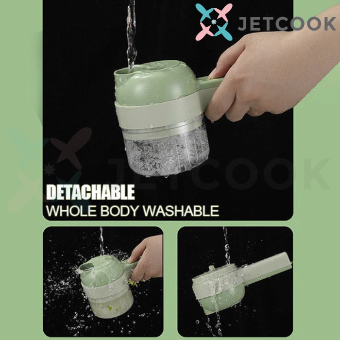 JetCook Blender Portable Multifungsi USB Alat Potong Sayur Bumbu Dapur Praktis Food Chopper Sikat Elektrik