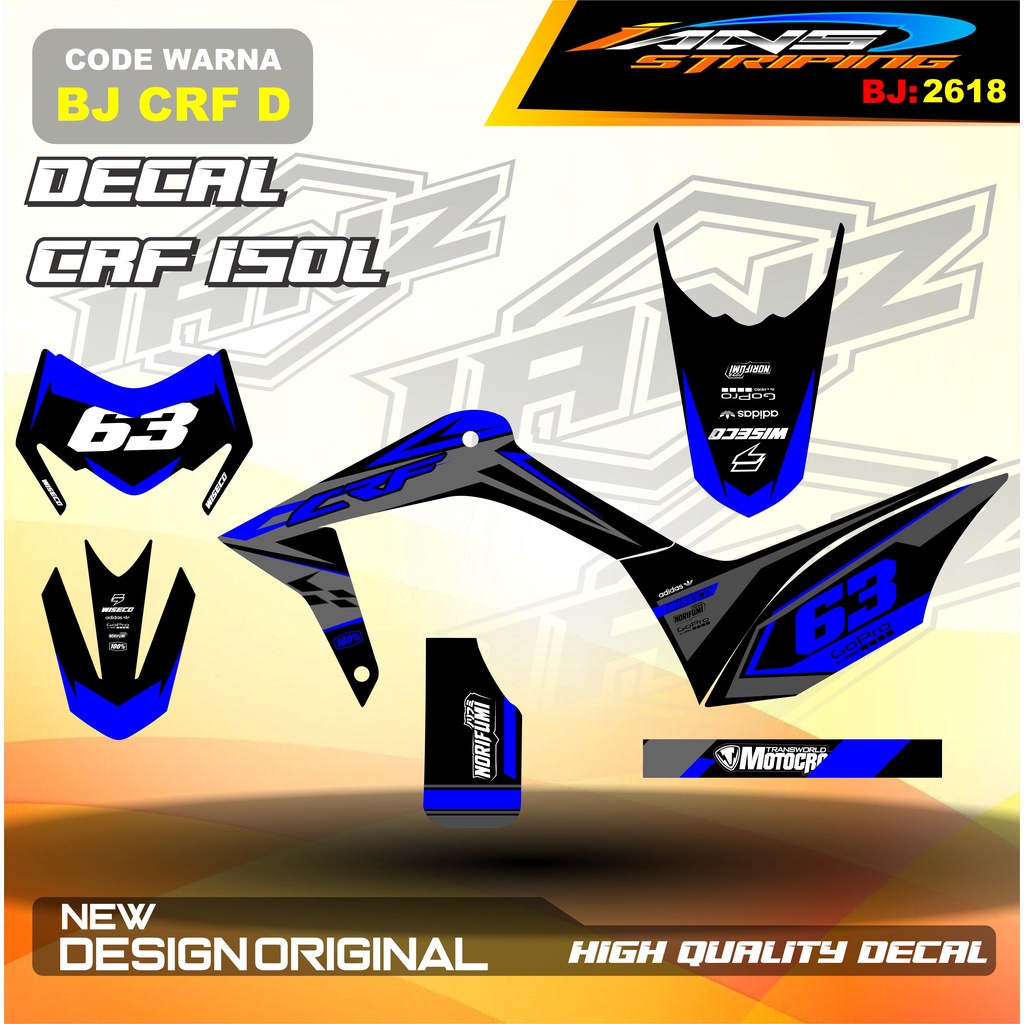 STICKER DECAL CRF 150L / DECAL STICKER CRF TRAIL FULL BODY / STRIPING CRF DESAIN TERBARU